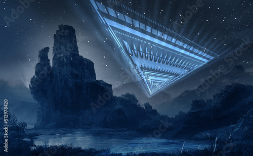 Fantasy Futuristic landscap...