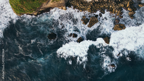 Drone photo of the beaches in Uluwatu - Bali	