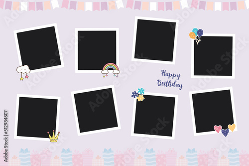 Beautiful happy birthday photo frames for use