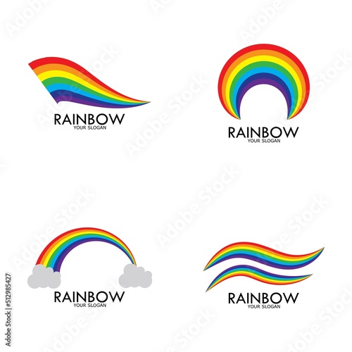 Rainbow vector icon illustration