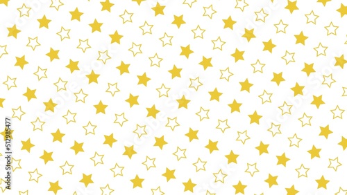 星 シンプル クリスマス 黄色 白背景 [別Verあり]