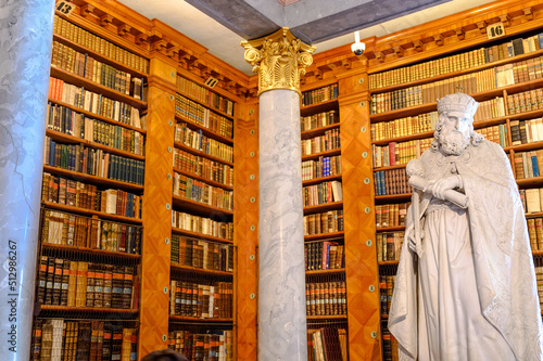Interior of the Library of the Pannonhalma Benedictine abbey photo