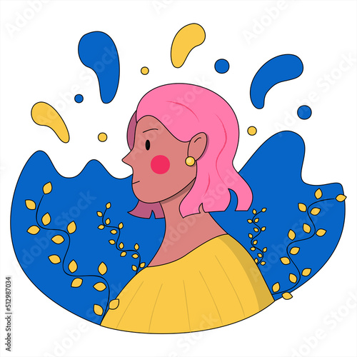 Woman has a calm relaxed feeling