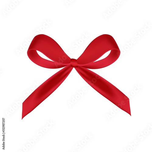 Christmas vector gift box and with red bow
