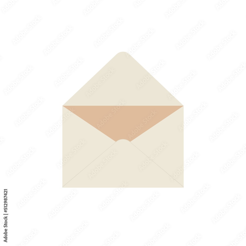 White opened envelope isolated on a background White opened envelope isolated on a background