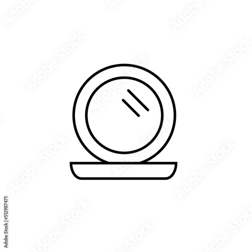 Face powder icon line vector icon for beauty store