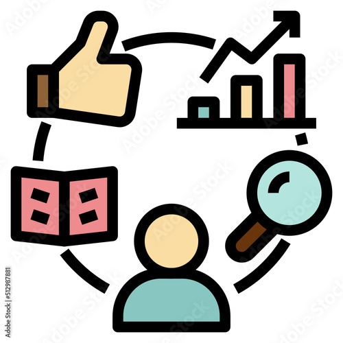 Competency outline filled color icon