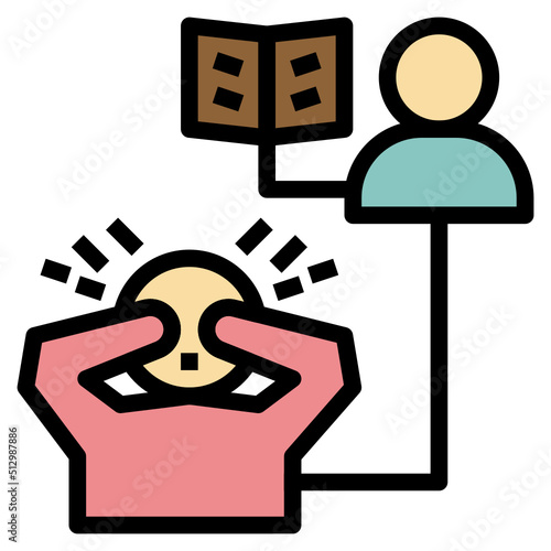 Counselling outline filled color icon