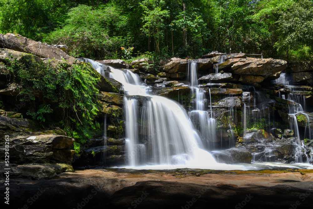 Obraz premium Tad noi waterfall at Na Yung - Nam Som National Park Udon Thani Province, Thailand