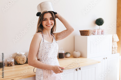 Photos Young Housewife in Playful Mood