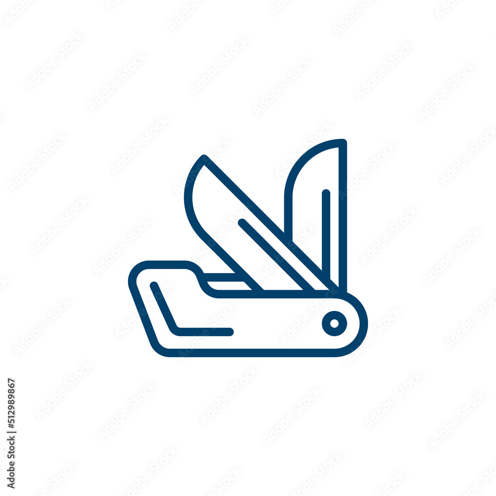 Clasp Knife line icon. linear style sign for mobile concept and web design. Outline vector icon. Symbol, logo illustration. Vector graphic Clasp Knife line icon. linear style sign for mobile concept and web design. Outline vector icon. Symbol, logo illustration. Vector graphic