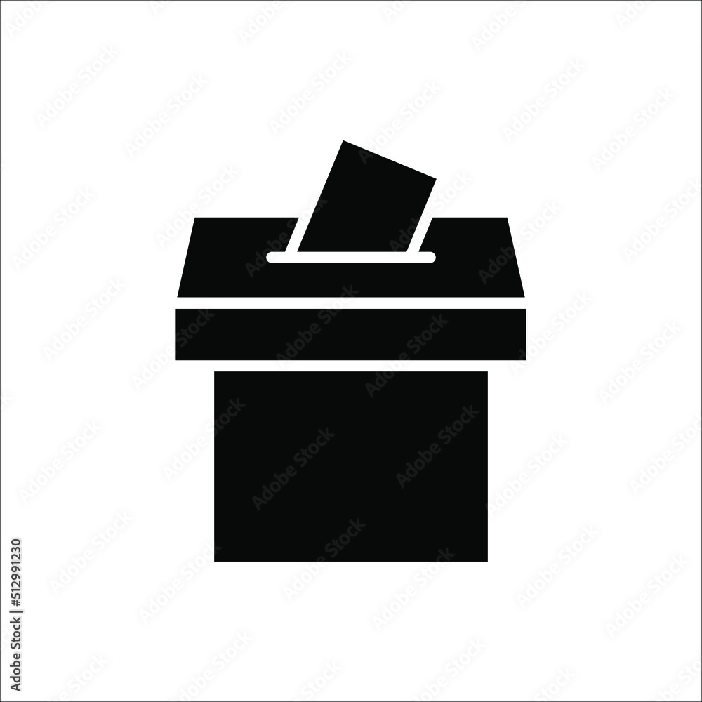 Hand voting ballot box icon, Election Vote concept, Vector illustration on white background. Hand voting ballot box icon, Election Vote concept, Vector illustration on white background.