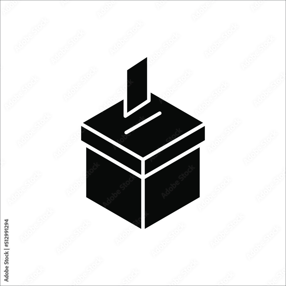 Hand voting ballot box icon, Election Vote concept, Vector illustration on white background. Hand voting ballot box icon, Election Vote concept, Vector illustration on white background.