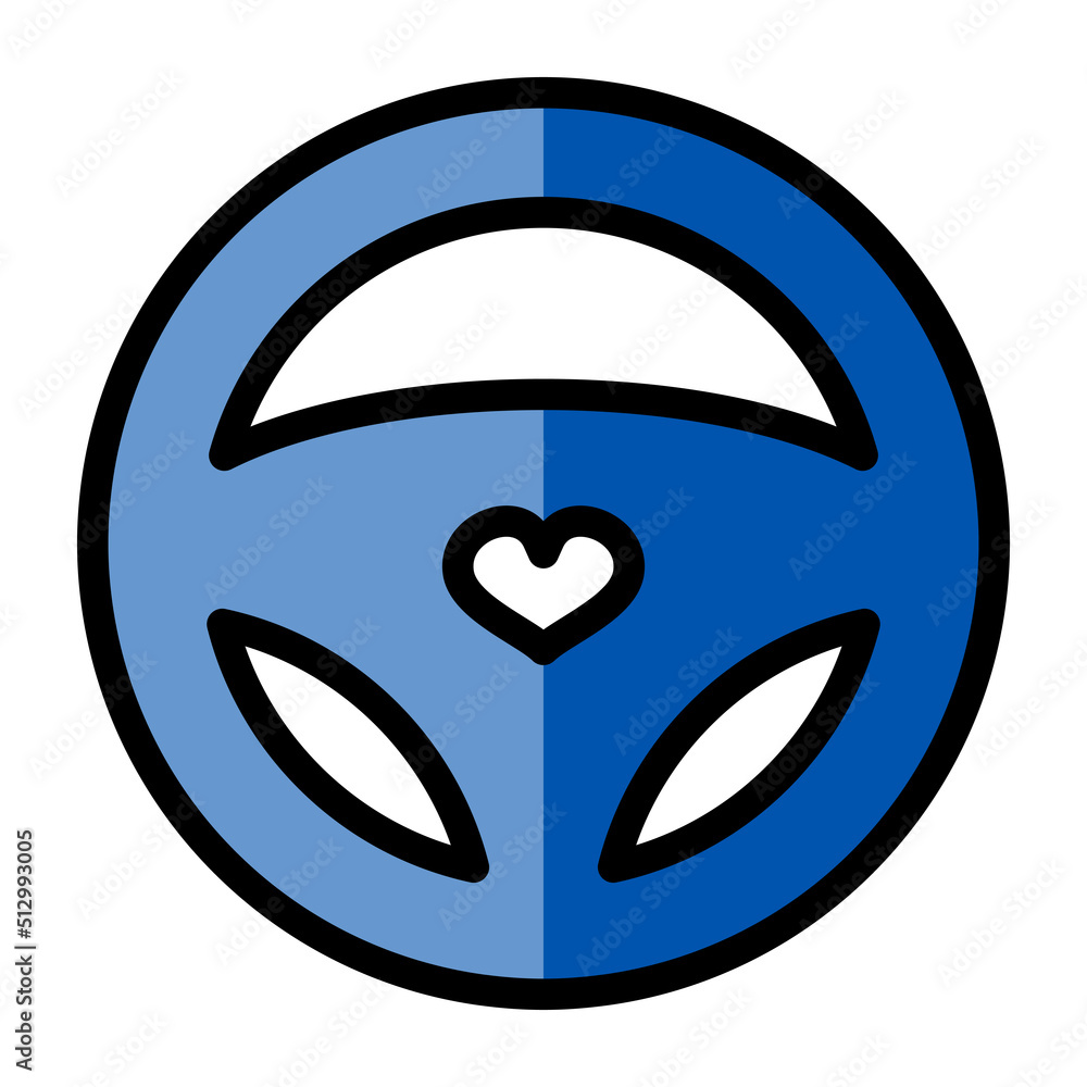 Steering wheel vector icon isolated on a white background. Steering wheel vector icon isolated on a white background.