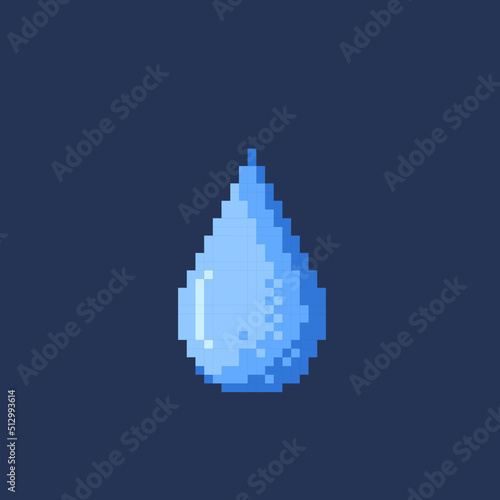 water drop in pixel art style