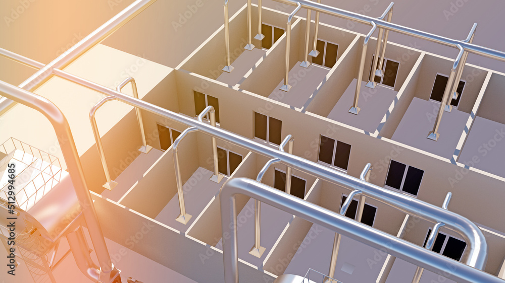 background network ventilation system in the premises