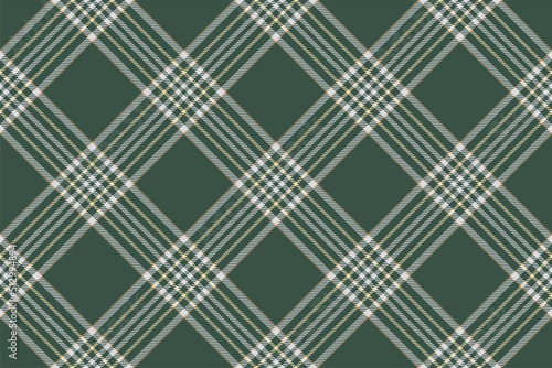 Tartan plaid background, diagonal check seamless pattern. Vector fabric texture for textile print, wrapping paper, gift card, wallpaper.