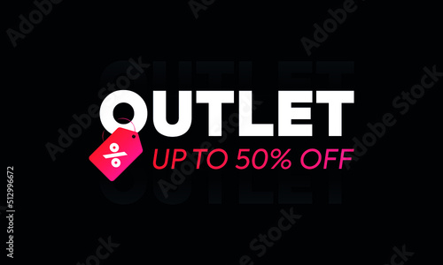 outlet sale logo up to 50% off photo