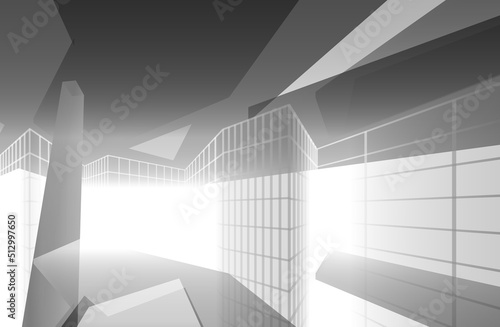 Abstract architecture 3d background 