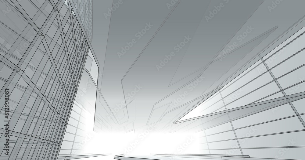 Modern architecture 3d rendering Modern architecture 3d rendering