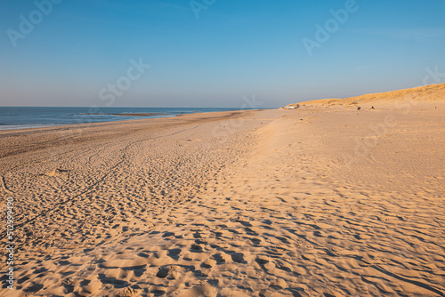 Sandy beach at the National Park Duinen van Texel, the Netherlands