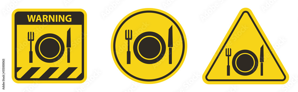 No Eating Symbol Sign Isolate On White Background,Vector Illustration No Eating Symbol Sign Isolate On White Background,Vector Illustration