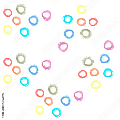 Fototapeta Naklejka Na Ścianę i Meble -  Rainbow rings seamless pattern