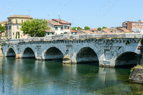 Stone bridge at Rimini on Italy