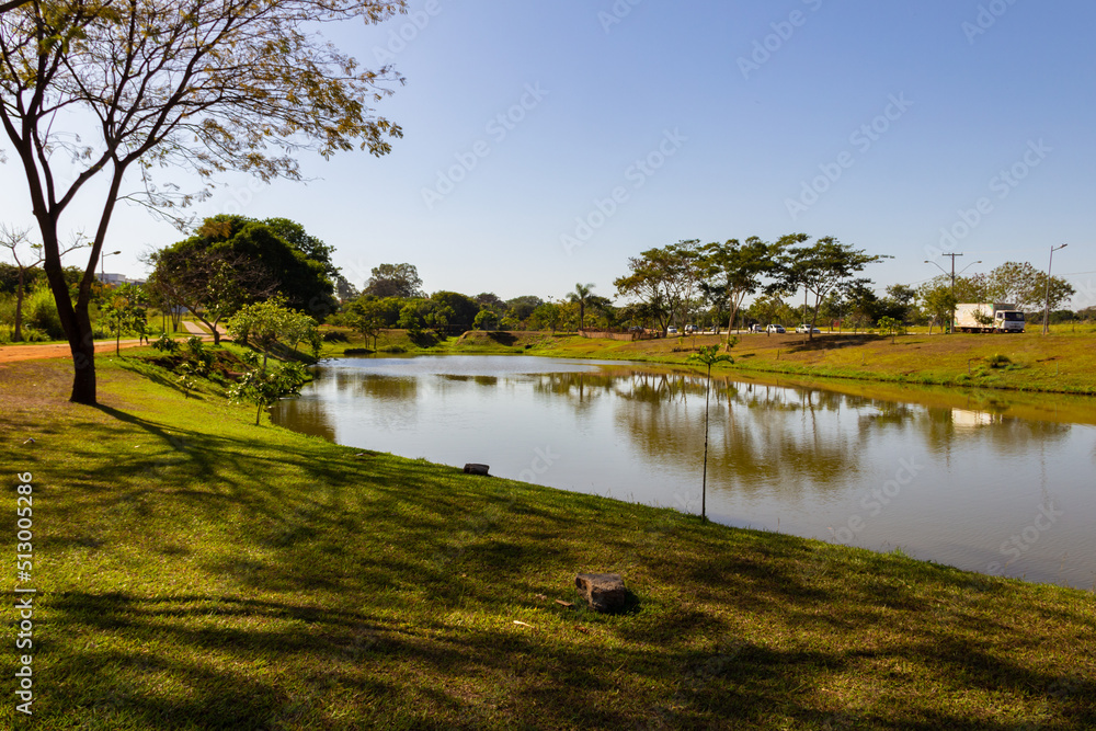 Paisagem. Uma das vistas do Parque Leolidio di Ramos Caiado na cidade de Goiânia.