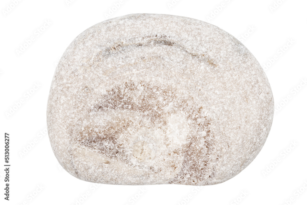 Fototapeta premium Top view of single gray pebble