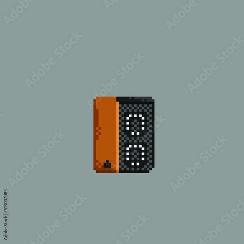 sound system in pixel art style