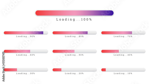 percentage infographics vector illustration in shape of gradient bar