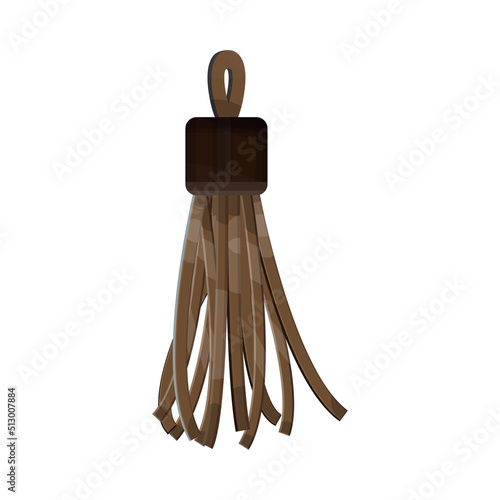Illustration fringe decorating and tailoring clothes, shoes, bags.