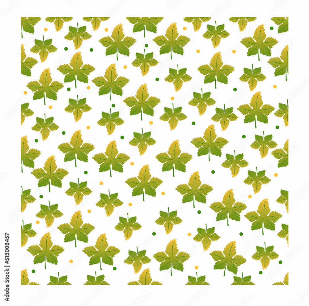 seamless pattern autumn leaves with dots seamless pattern autumn leaves with dots