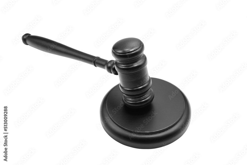 Judge's gavel isolated on white background as symbol of justice with gavel, rule of law with gavel and justice with gavel Judge's gavel isolated on white background as symbol of justice with gavel, rule of law with gavel and justice with gavel