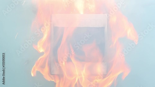 Short circuit caused electrical fire in faulty electric panel wiring. 
