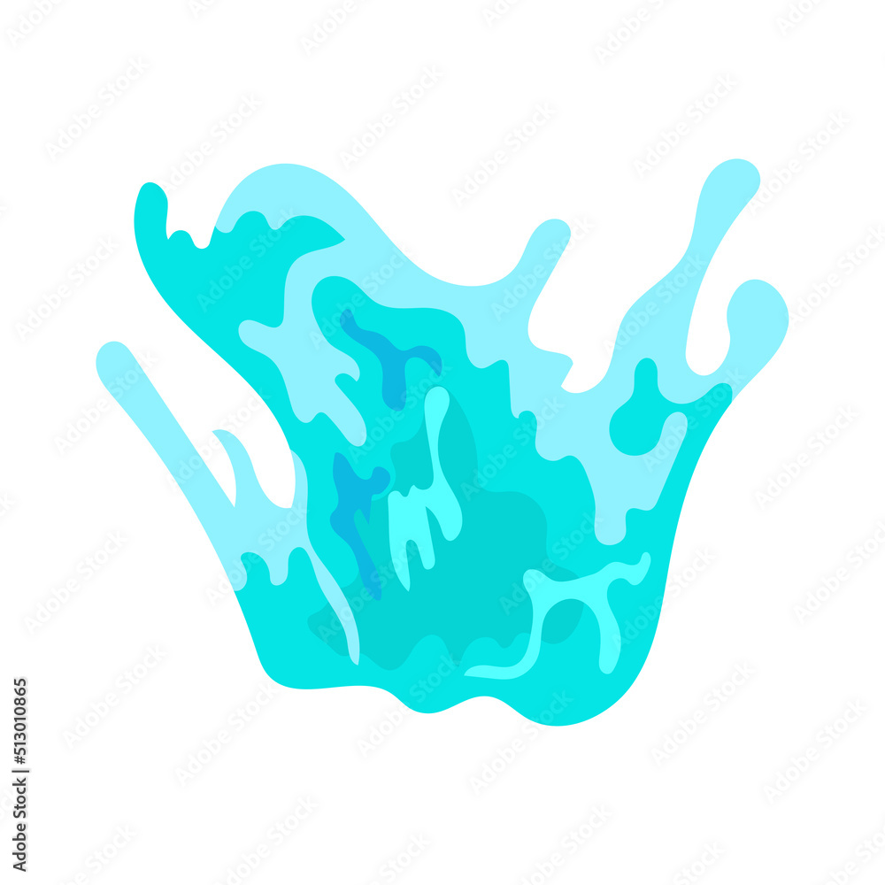Illustrationof scenic blue raging waves and splashes. Illustrationof scenic blue raging waves and splashes.