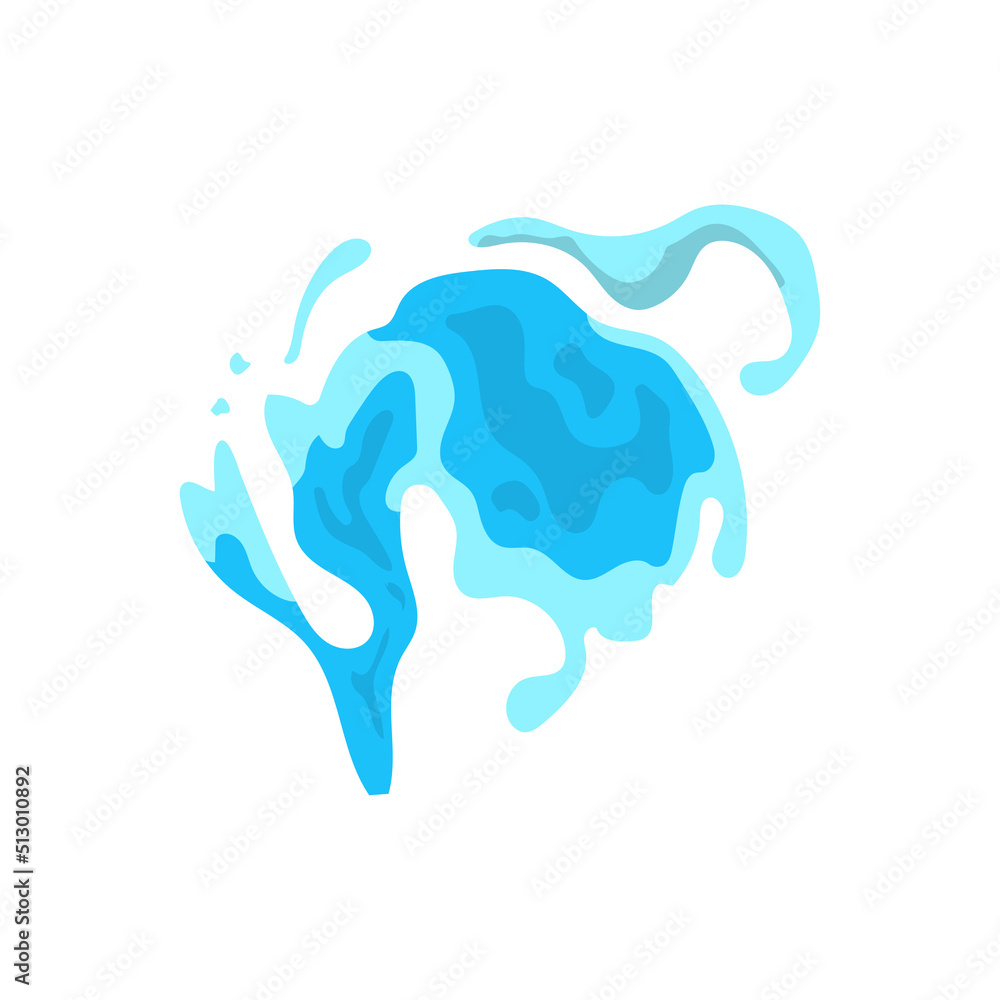 Illustrationof scenic blue raging waves and splashes. Illustrationof scenic blue raging waves and splashes.