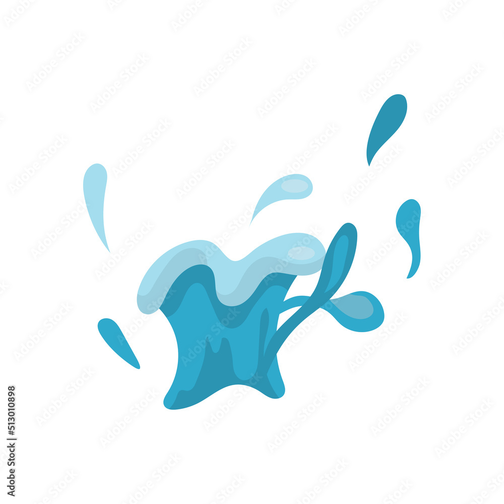Illustrationof scenic blue raging waves and splashes. Illustrationof scenic blue raging waves and splashes.