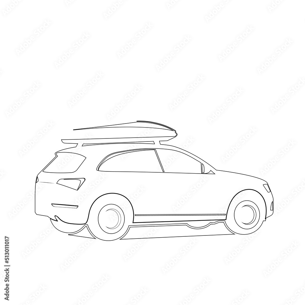 car icon logo design outline