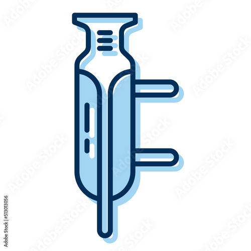 condenser tube icon on transparent background