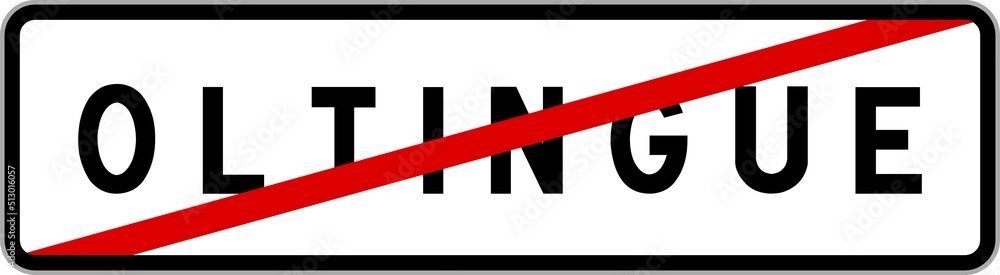 Panneau sortie ville agglomération Oltingue / Town exit sign Oltingue Panneau sortie ville agglomération Oltingue / Town exit sign Oltingue