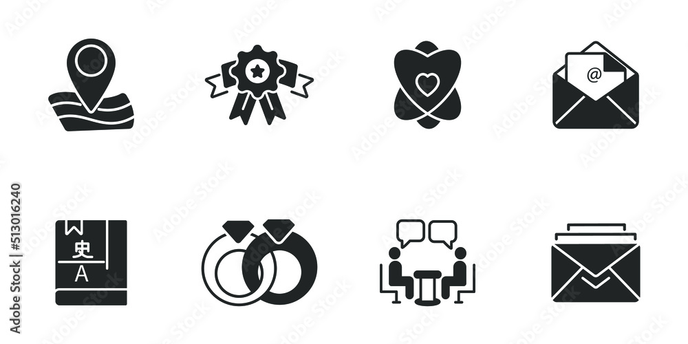 Resume icons set . Resume pack symbol vector elements for infographic ...