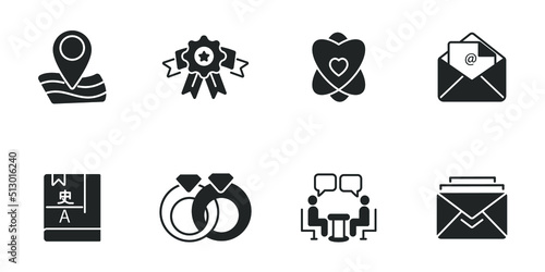 Resume icons set . Resume pack symbol vector elements for infographic web photo