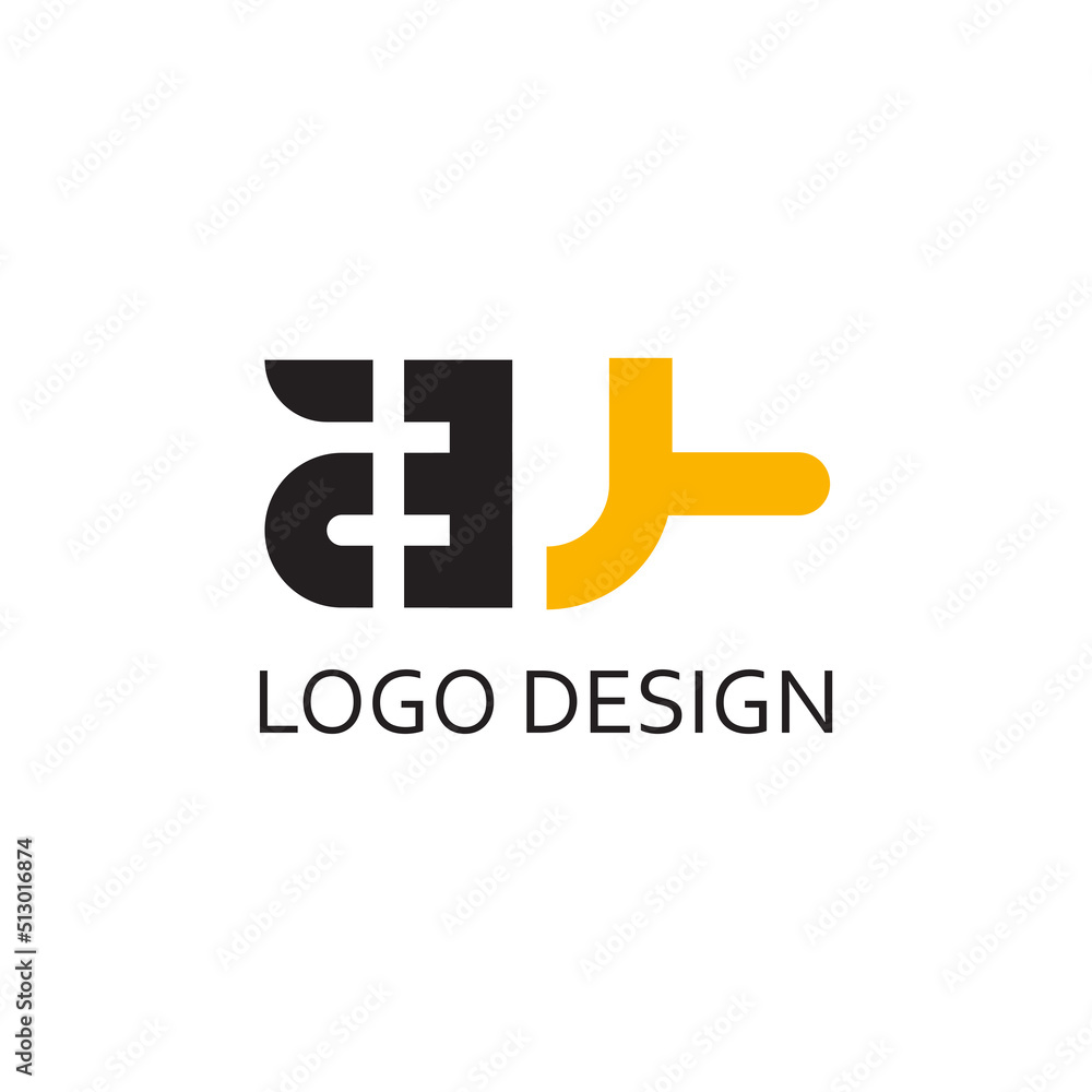 simple letter A U for logo company design