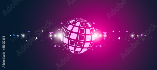 sfera, globo, pixel, informatica, digitale