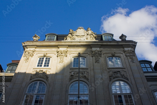 Amalienborg Palace - winter home of the royal family in Copenhagen 