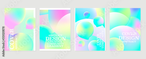 Abstract fluid gradient background vector. Minimalist style cover template with shapes, colorful and liquid color. Modern wallpaper design perfect for social media, idol poster, photo frame.