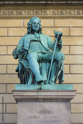 Monument to Ludvig Holberg near Royal Danish Theater in Copenhagen