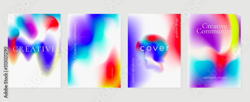 Abstract fluid gradient background vector. Minimalist style cover template with shapes, colorful and liquid color. Modern wallpaper design perfect for social media, idol poster, photo frame.